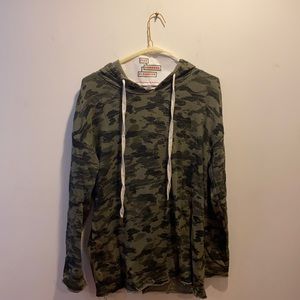 NORDSTROM Socialite Green/Black Camo Hoodie